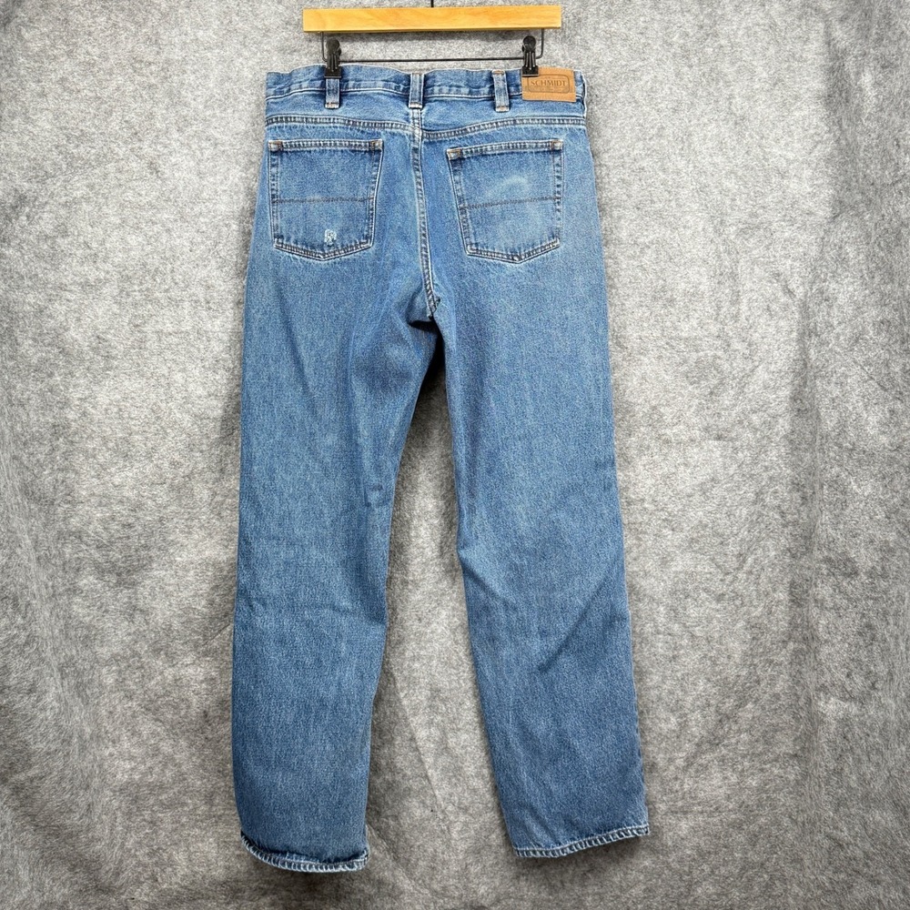 C.E. Schmidt Workwear Mens Blue Denim Jeans Size 36X34 Relaxed Fit Cotton - Picture 10 of 12